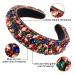 Crystal Rhinestone Velvet Padded Headband - Elegant Hair Accessory for Women, Ideal for Weddings and Parties - Buy Online on GoSupps.com
