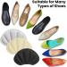 3 Pair Heel Grips Cushion Pads - Self Adhesive Shoe Pads for Women and Men - Prevent Heel Slipping and Blisters - Black, Beige, Grey - Buy Online on GoSupps.com