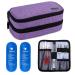 Yarwo cooling bag for insulin diabetes accessories pocket diabetic bag for diabetes injections insulin injection storage bag with 2 cooling packs medium purple m purple