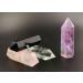 4 Healing Crystal Bars Set - Amethyst Clear Quartz Rose Quartz & Black Obsidian | Reiki Chakra Meditation Therapy - Buy Online on GoSupps.com