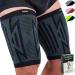 FEEL RECOVERY 2 Substitute bandage for men & women - compression thigh bandage for knee tendon quad & groin pain muscle fiber tear & cramps - breathable & non -slip L black