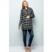 Bump Maternity Knit Sweater - High Neck Shawl Collar Long Sleeves Tunic Pullover Top (USA Made) - Grey/Black - Size S - Buy Online on GoSupps.com