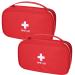 Ellsang First Aid Bag for Home Outdoor Travel Camping Hiking Backpacking Travel Vehicle(Empty Medical Bag) (2 Packs Red)