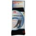 Ribbed Cotton Compression Socks with Cushion Black Medium