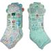 Earth Therapeutics Aloe Vera Socks - 2 Pairs | Moisturizing Treatment for Dry Feet, Cracked Heels, Calluses, Rough Skin | Infused with Aloe Vera & Vitamin E | Use with Lotions for Spa Pedicure - Confetti Green - Buy Online on GoSupps.com