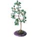 Mina Heal Crystal Gemstone Money Tree for Chakra Healing Feng Shui Good Luck Wealth and Prosperity Green Aventurine Jade (Green)