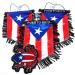 4pc Puerto Rico Mini Rearview Mirror Hanging Banner & 3pc Mini Flags Set with NY Auto Patch - Buy Online on GoSupps.com
