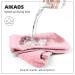 AIKAOS Microfiber Hair Towel Wrap - 2 Button Closure, Super Absorbent Waffle Weave Towel for Quick Drying Curly & Thick Hair (Pink) - Buy Online on GoSupps.com