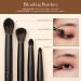 Jessup 10Pcs Eyeshadow Brush Set - Professional Eye Makeup Brushes for Blending, Liner, Crease & Brow - Elegant Black T337 - Buy Online on GoSupps.com