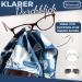 WESERWEF XXL Microfiber Glasses Cleaning Cloth - Optician Quality 30x30 cm for Glasses Smartphone Tablet & Camera - Blue Poppies Design - Buy Online on GoSupps.com