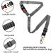 Adjustable Safety Harness Dog - Elastic Buffer 360 Rotary Carabiner & Heavy Duty Nylon - Gray Headrest Type - Buy Online on GoSupps.com