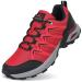 Dannto Men Hiking Shoes Trail Running Sneakers Ourdoor Walking Trekking Cross Training 11 B-red