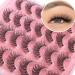14mm Lashes Natural Look Wispy Eyelashes Fluffy Faux Mink Lashes Clear Band Short Natural False Lashes Cat Eye Daily Soft Strip Lashes Pack by Kiromiro CB-03