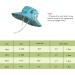 LANGZHEN Baby Girls Beach Sun Hat Adjustable Wide Brim with Chin Strap - Coral-Turquoise 6-12 Months - Buy Online on GoSupps.com