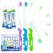 Travel Toothbrush with Toothpaste Portable Toothbrushes Built in Cover Travel Size For Hiking Camping Traveling Folding Collapsible Travel Toothbrush Kit Adults (3 Pack with Toothpaste-Medium) 3 Pack with Toothpaste-Multicolor