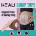 Heali Bump Kinesiology Tape - 15 Pre-Cut Wide Strips for Pregnancy Support Pain Relief & Stretch Mark Reduction - Synthetic Silk with Magnesium & Vitamin E - Buy Online on GoSupps.com
