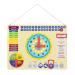 ewtshop learning clock made of metal colorful learning board with date time and seasons colorful