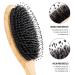 Boar Bristle Hair Brush Comb Set for Curly Thick Hair - Bamboo Paddle Detangler for Women, Men, Kids - Natural Wood Color - Buy Online on GoSupps.com