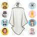 Laynenburg premium hooded towel baby - bath towel made of 100% cotton - Oeko Tex - towel with hood for newborns & children - bath towel baby towel girl boys (raccoon 80 x 80cm) cream raccoon
