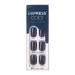 KISS IMPRING COLOR PRESS-ON MANIKUNE GEL NAIL KIT PUREFIT Technology Pre-Glued Graytitude " Polier-free full-tone color including Prep Pad Mini Feile Nagelhautstift and 30 fake nails gray black 1 piece (1 Pack)