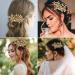 Rhinestone Butterfly Bridal Hair Comb | Handmade Gold Wedding Hair Piece - Buy Online on GoSupps.com