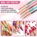 Dazzl Nail Art Brushes for Gel Nails - 8PCS Glitter Handle Brushes in 8 Designs for Painting, Dotting, Drawing - Alloy & Acrylic Material - Buy Online on GoSupps.com