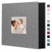 Miaikoe Photo Album 6x4 1000 Pockets Slip in Large Capacity Album for Family Wedding Anniversary Linen Album Book Holds 1000 Horizontal and Vertical 10x15cm Photos(1000 Pockets Grey) 1000 Pockets Grey