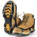 Ice Cleats for Shoes and Boots Crampons Traction Cleats Chains for Men Women Kids Anti Slip Ice Grips Walking on Snow and Ice (1 Pair) Silver Medium