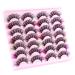Joyeee False Eyelashes 14 Pairs Fake Eyelashes 3D Colorful Eye Lashes Reusable Easy to Wear and Remove Handmade Dramatic Fluffy Strip Lashes for Party Cosplay Costumes Festival Decoration#6 Eyelashes#45