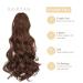 Gairyan 45cm Dark Auburn Ponytail Extensions - Claw Clip-In Braid & Curly Synthetic Hair for Women - Buy Online on GoSupps.com