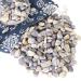 Orienttrea 500 gram blue quality stone drum stones blue quality stone gemstones charging stones granulate/mini chips healing stones packed in a gift box