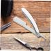 Frcolor Straight Edge Razor for Men - Stainless Steel Manual Blade Holder for Hairdressers & Eyebrow Trimming - Premium Quality Beard Razor - Buy Online on GoSupps.com