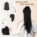 Isaic 22 Inch Claw Clip Ponytail Hair Extension - Dark Brown | Natural Wavy Sythetic Hairpiece for Women - Buy Online on GoSupps.com