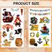Pirate Tattoo Set - 109 Pcs Neverland Pirate Temporary Tattoos for Kids Birthday Party Favors - Buy Online on GoSupps.com