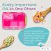 V1 Portable Travel Pill Organizer - 10 Slot Durable Case for Meds Vitamins & Travel Essentials - Blue - Buy Online on GoSupps.com
