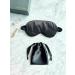Luxury Silk Eye Sleep Mask | Satin Eye Cover for Optimal Sleep | Includes Silk Storage Bag - Black - Buy Online on GoSupps.com