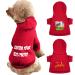 Pet Hoodie Personalized Photo Text Soft Sweater for Puppy Dogs with Hat (Red)