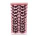 False Eyelashes Russian Strip Lashes D Curl 3D 15mm Lashes Faux Mink lashes Wispy Fluffy Curly Lashes Natural Look Fake Eyelashes 10 Pairs Pack by Josiezoey A8-15-23MM-CLASSIC