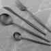 Stainless Steel Silverware Set Set of Spoons and Forks Set Home Kitchen Hotel Restaurant Silverware Set for Kids and Adults Dining Wynott Black - Buy Online on GoSupps.com