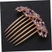 Angoily Flower Bridal Hair Comb Prom Headpiece Wedding Hair Clip Hair Teasing Comb Flower Hair Accessories Rhinestone Hair Accessories Hair Topper Bride Alloy Crystal Purple - Buy Online on GoSupps.com