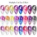 Supwee 2-in-1 Color Changing Cat Eye Gel Polish Set | Crystal Cat Eye Nail Gel Polish with Holographic Glitter | 8 Color Set - 7ml - Buy Online on GoSupps.com