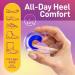 Heel Cups for Heel Pain Relief | Silicone Gel Inserts for Plantar Fasciitis | Shock Absorbing Cushion for Men & Women | Blue Size L - Buy Online on GoSupps.com