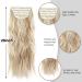 20 Curly Blonde Clip in Hair Extensions - 4Pcs Soft Synthetic Wavy Hair Pieces for Women - Dark Golden Mix Beige Blonde Color - Buy Online on GoSupps.com