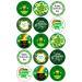 15 x Happy St Patrick's Day Mix Edible Wafer or Icing Cupcake Toppers Fun Themed Party Cake Decorations Perfect For Brownies Cookies Muffins & More! (Edible Wafer Card)