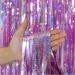 Melsan 2 Pack Pinkish Purple Tinsel Foil Fringe Curtains 3.2 ft x 8.2 ft - Sparkle Metallic Backdrop for Party Photo Booth Props & Decor - Buy Online on GoSupps.com