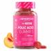Gommes Acide Folique 400 g Vitamine B9 Hautement Dos e Grossesse Fertilit & Bien- tre V g talien & Sans Gluten Go t P che 3 Mois d Approvisionnement Novomins