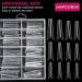 240Pcs Clear Long Coffin Nail Tips - XL C Curve Acrylic Nails for Nail Art Design | Half Cover False Nail Tips with Case - 12 Sizes Included - Buy Online on GoSupps.com