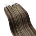 UGEAT Microring Hair Extensions - 50cm Real Hair Chocolate & Caramel Brown Micro Loop #4/27 - Premium Remy Quality - Buy Online on GoSupps.com