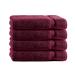 Class Home Collection Terry Towels 50x100 cm Pack of 4 100% Cotton Bordeaux Bordeaux 50 cm x 100 cm