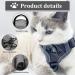 Fineasy Adjustable Cat Dishes & Leash Set - Outbreak-Proof Harness for Cats & Kittens - Gray Medium - Buy Online on GoSupps.com